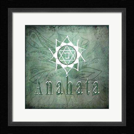 Framed Chakras Yoga Anahata V2 Print