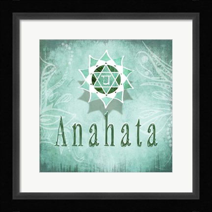 Framed Chakras Yoga Anahata V3 Print