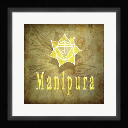 Framed Chakras Yoga Manipura V1 Print