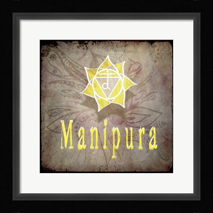 Framed Chakras Yoga Manipura V2 Print