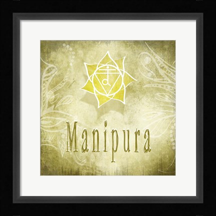 Framed Chakras Yoga Manipura V3 Print