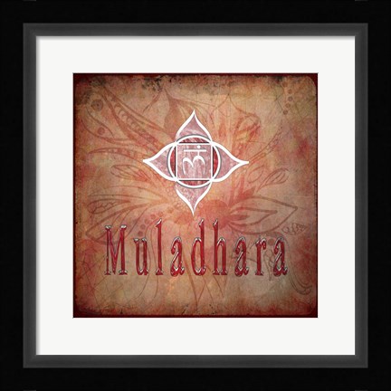 Framed Chakras Yoga Muladhara V2 Print