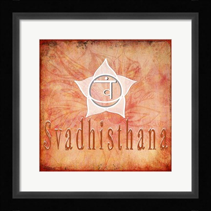 Framed Chakras Yoga Svadhisthana V2 Print