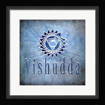 Framed Chakras Yoga Vishudda V1 Print