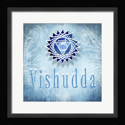 Framed Chakras Yoga Vishudda V3 Print