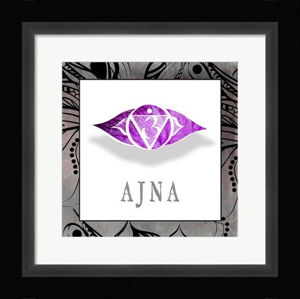 Framed Chakras Yoga Framed AJNA V1 Print