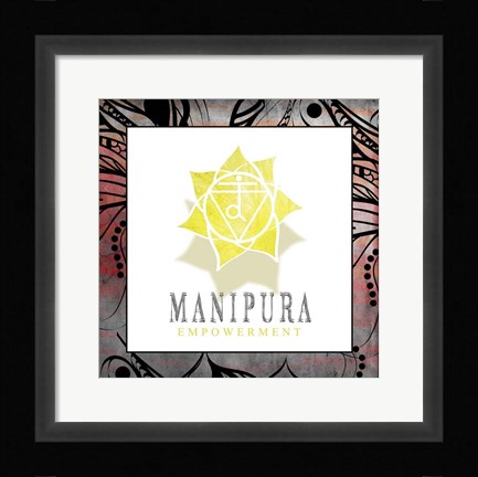 Framed Chakras Yoga Framed Manipura V2 Print