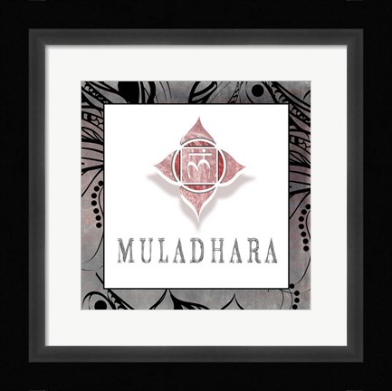 Framed Chakras Yoga Framed Muladhara V1 Print