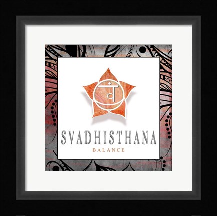 Framed Chakras Yoga Framed Svadhisthana V2 Print