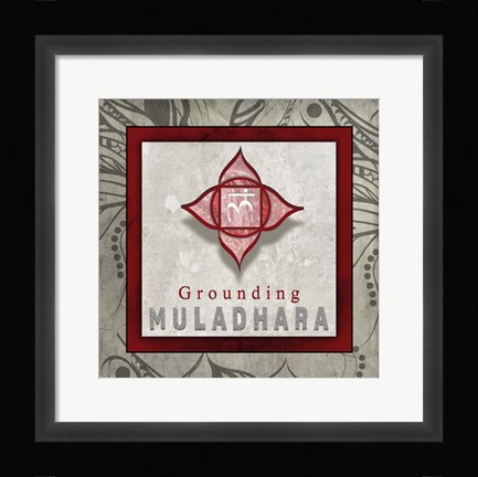 Framed Chakras Yoga Tile Muladhara V1 Print