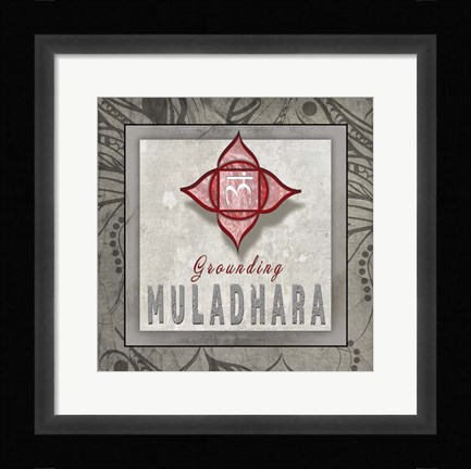 Framed Chakras Yoga Tile Muladhara V3 Print