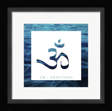Framed Yoga V1 OmGreetings Print