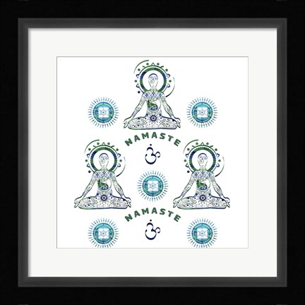 Framed Yoga Pattern 3 Print