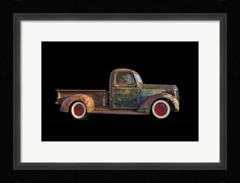 Framed Old Rusted Pickup Print