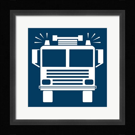 Framed Front View Trucks Set I - Blue Print