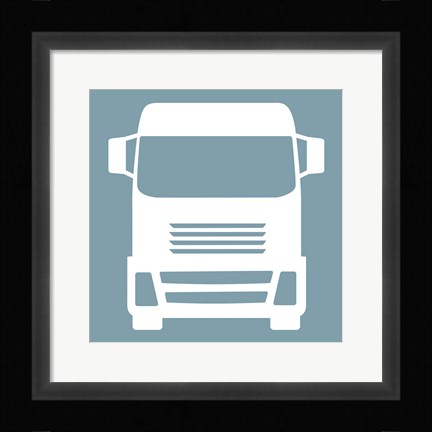 Framed Front View Trucks Set II - Blue Print