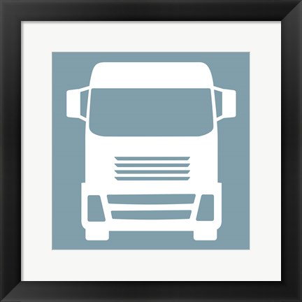 Framed Front View Trucks Set II - Blue Print