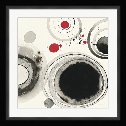 Framed Planetary IV with Red Print