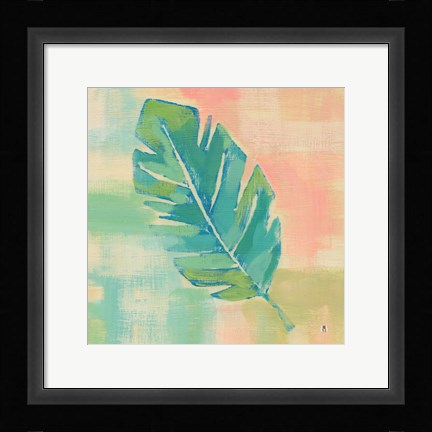 Framed Beach Cove Leaves III Print