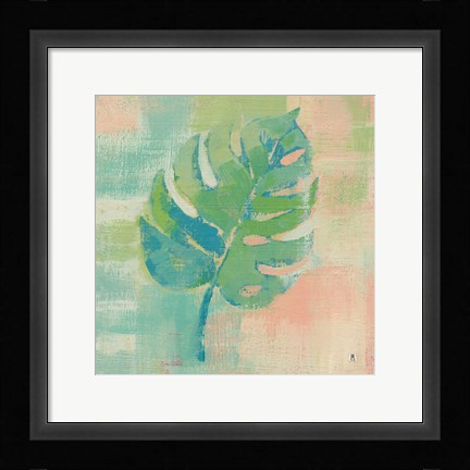 Framed Beach Cove Leaves I Print