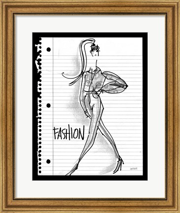 Framed Doodle Fashion Print
