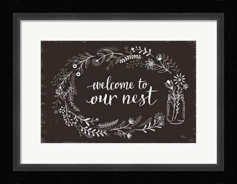 Framed Our Nest I Black Print