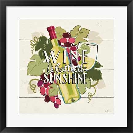 Framed Wine and Friends IV Print