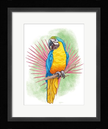 Framed Tropical Flair I Print