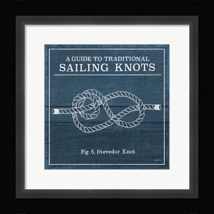Framed Vintage Sailing Knots VI Print