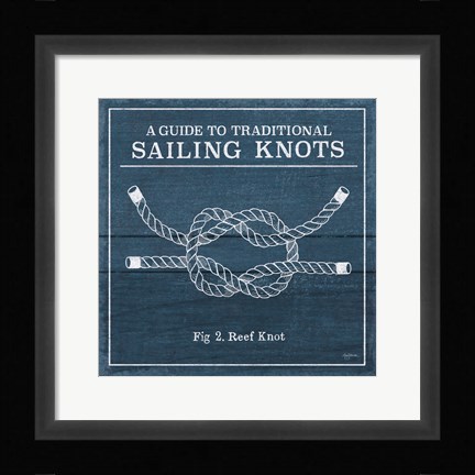 Framed Vintage Sailing Knots III Print