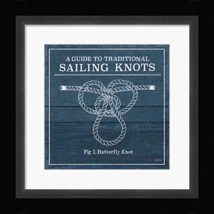 Framed Vintage Sailing Knots II Print