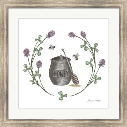 Framed Happy to Bee Home IV Print