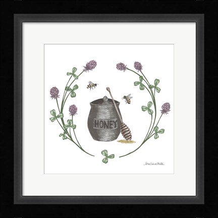 Framed Happy to Bee Home IV Print