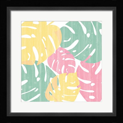 Framed Monstera I Bright on White Print
