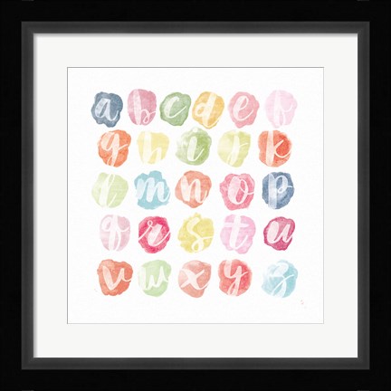 Framed Watercolor Alphabet Print