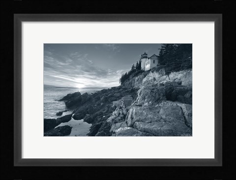 Framed Bass Harbor Head Sunset Print