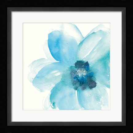 Framed Teal Cosmos II Print