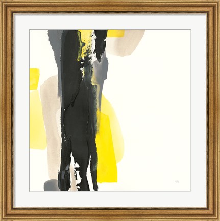 Framed Black and Yellow II Print
