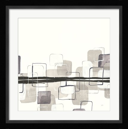Framed Placid Boxes II Print