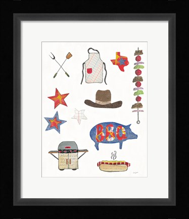 Framed Summer Grilling III Print