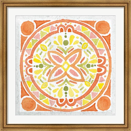 Framed Citrus Tile I v2 Print