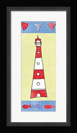 Framed Coastal Lighthouse I Print