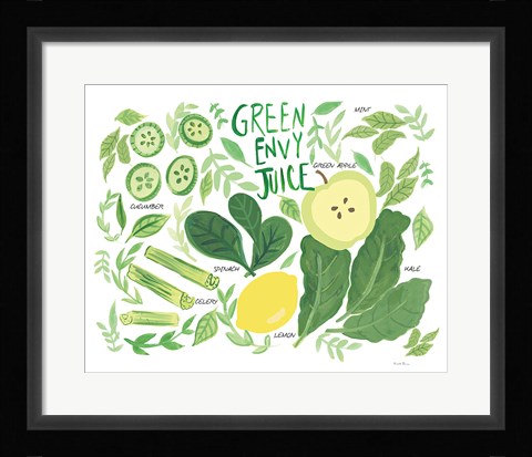 Framed Fruity Smoothie III on White Print