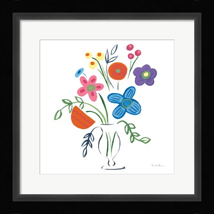 Framed Floral Medley IV Print