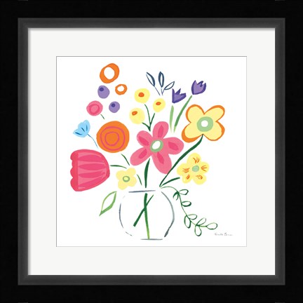 Framed Floral Medley III Print