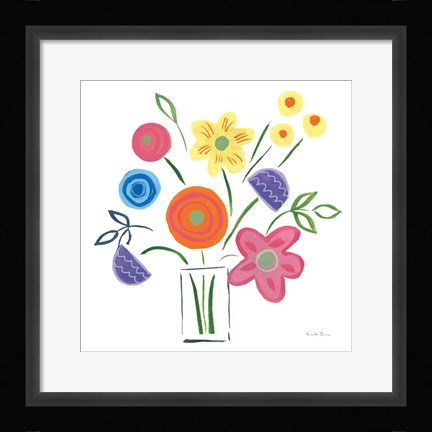 Framed Floral Medley II Print