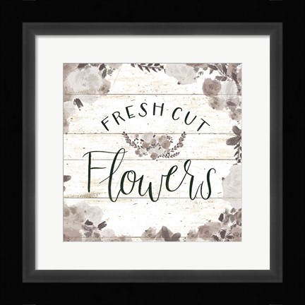 Framed Beautiful Country VI  Neutral on Shiplap Print