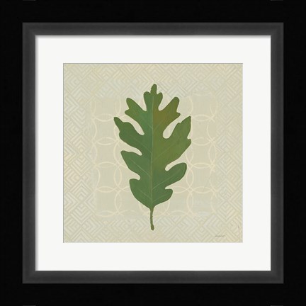 Framed Forest Leaves II no Lines Print