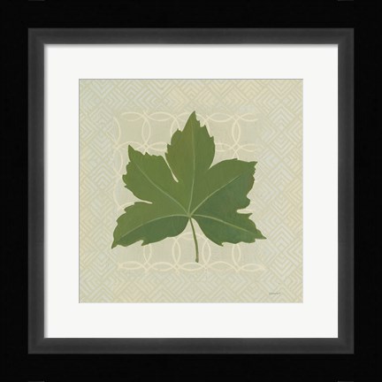 Framed Forest Leaves I no Lines Print