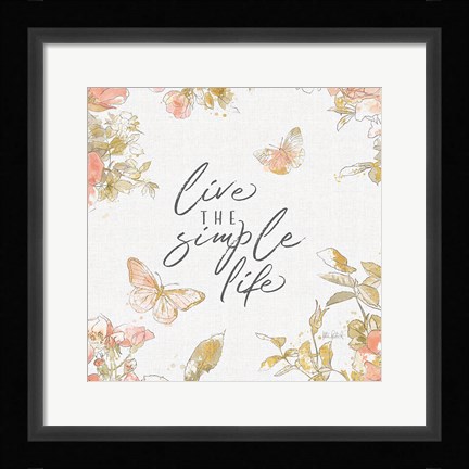 Framed Watery Blooms VIII Print